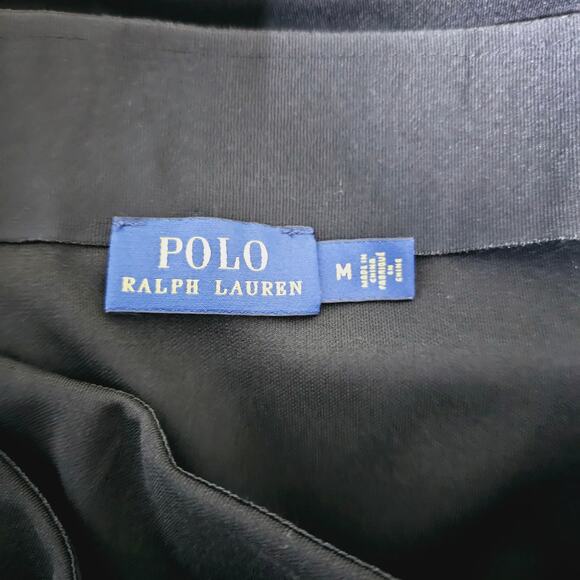 Polo Ralph Lauren Cargo Wrap Skirt Black Pocket Lightweight Size M Minimalist - Picture 6 of 9